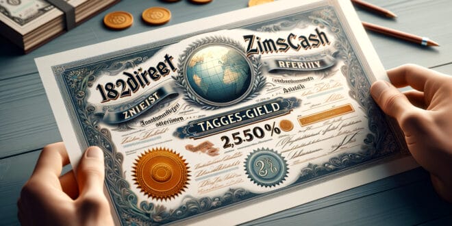 1822direkt ZinsCash Tagesgeld mit 2,50% Zinsen